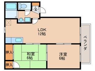 ハイツサカシタB棟の物件間取画像